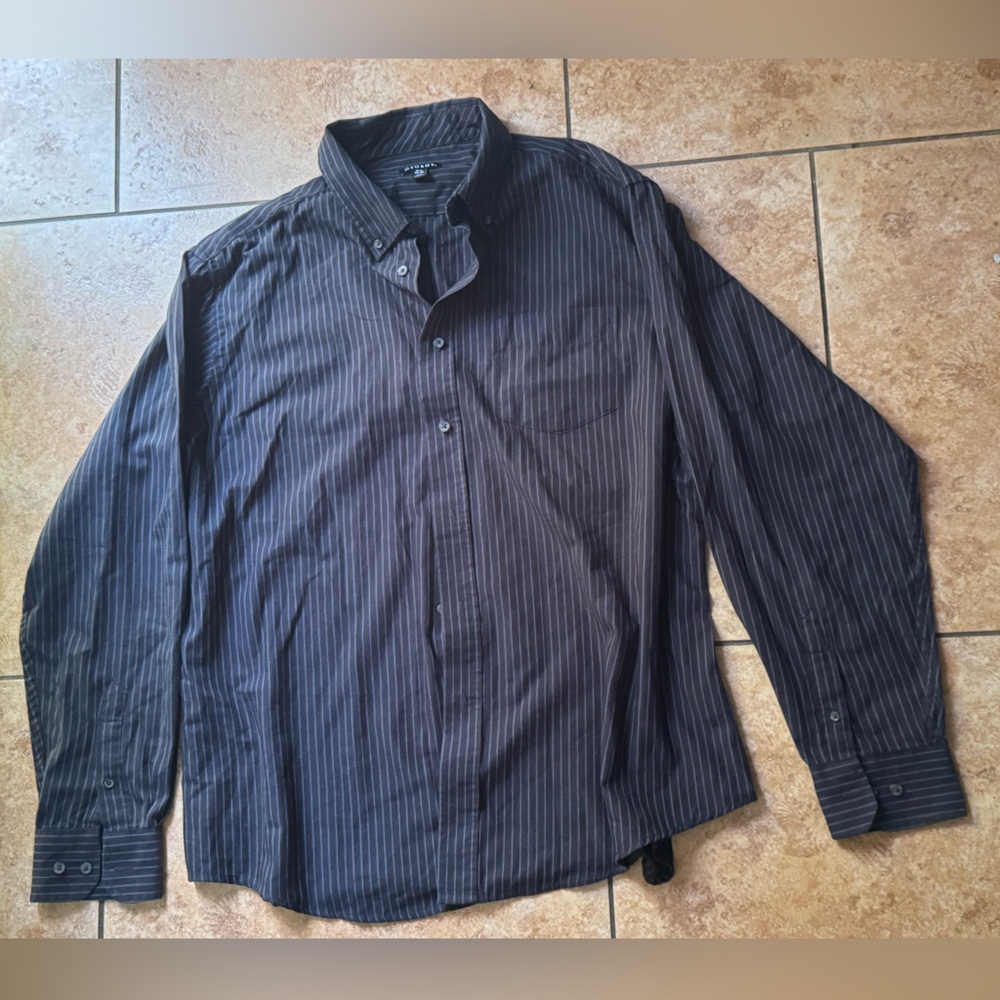 George Men's Black Striped Shirt